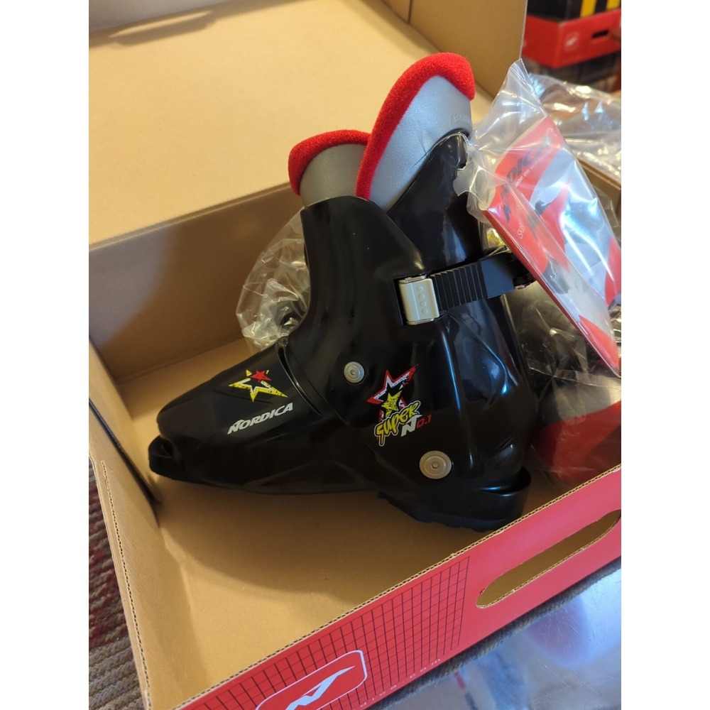 NEW Nordica Super N01 L KIDS/BOYS/GIRLS US 3.5 Youth Ski Boots 215‎